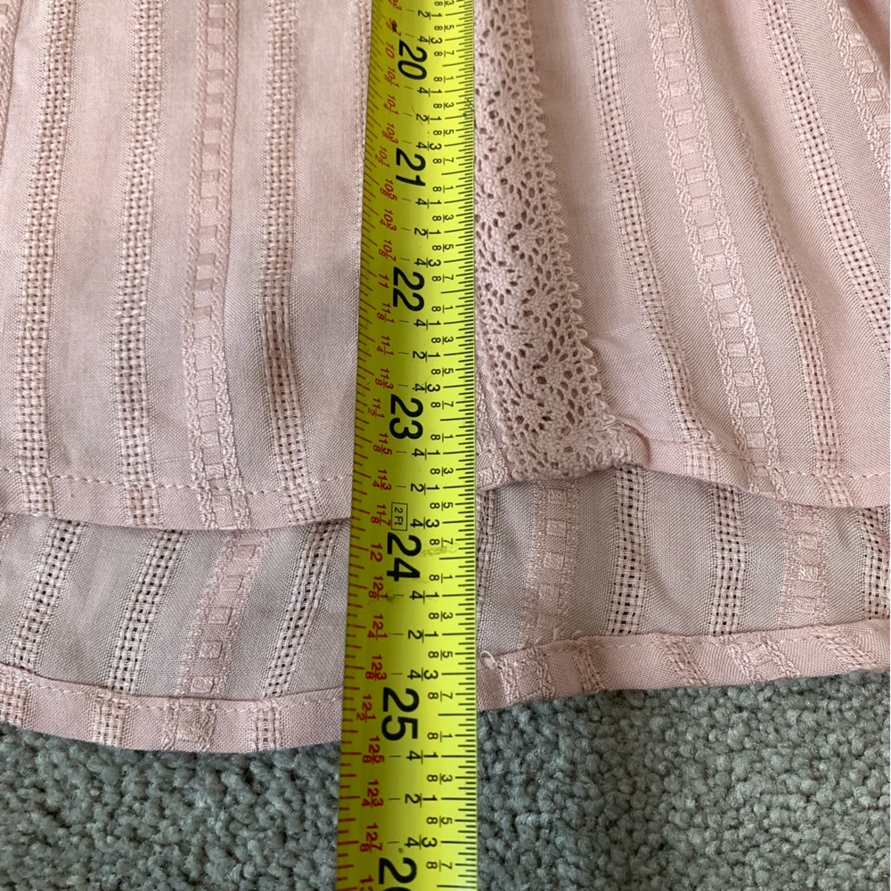 Knox Rose Lace Trim Light Pink Feminine Tank Top Size XS - Picture 8 of 8